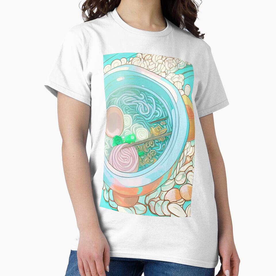 Ramen Japanese Noodle Siup Bowl 90s Nostalgia Retro Vaporwave Fantasy Futuristic Retro Landscape Illustration... (Image 2)