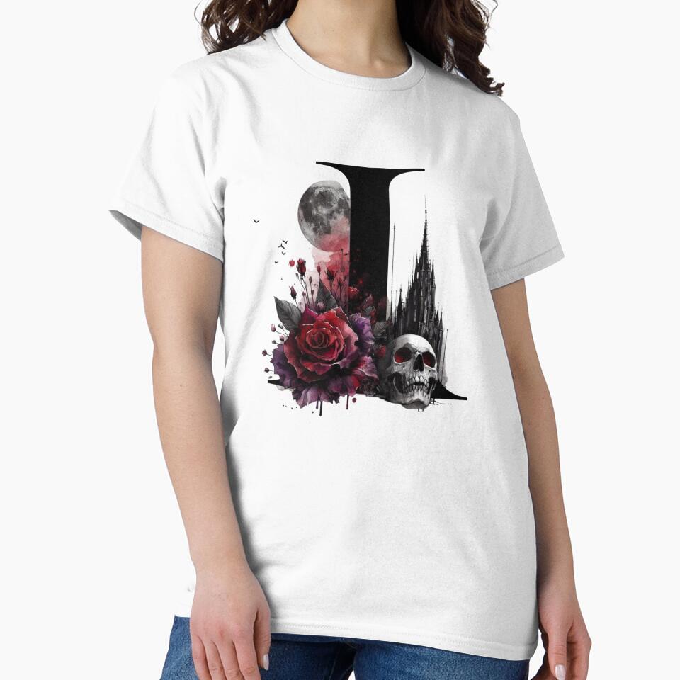 Gothic Halloween Skull and Roses I by CultDigHoriz T-Shirts, Hoodie, Sweatshirt | BlankRebels.com (Image 2)