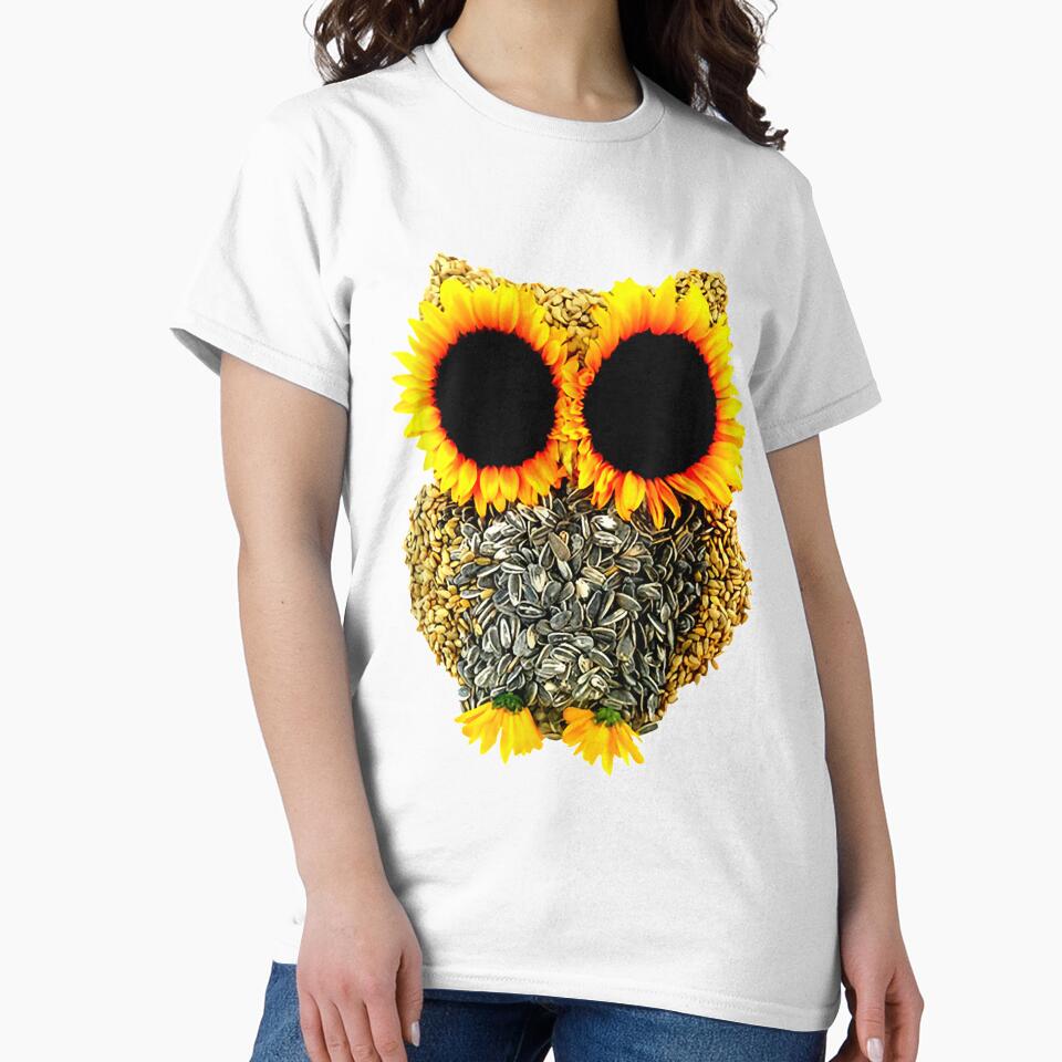 Hippie Owl Sunflower Retro Eyes by tichtodhe