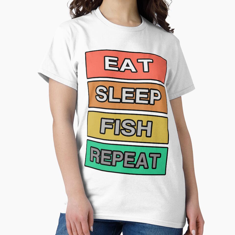 Eat Sleep Fish Repeat RETRO by teledesign