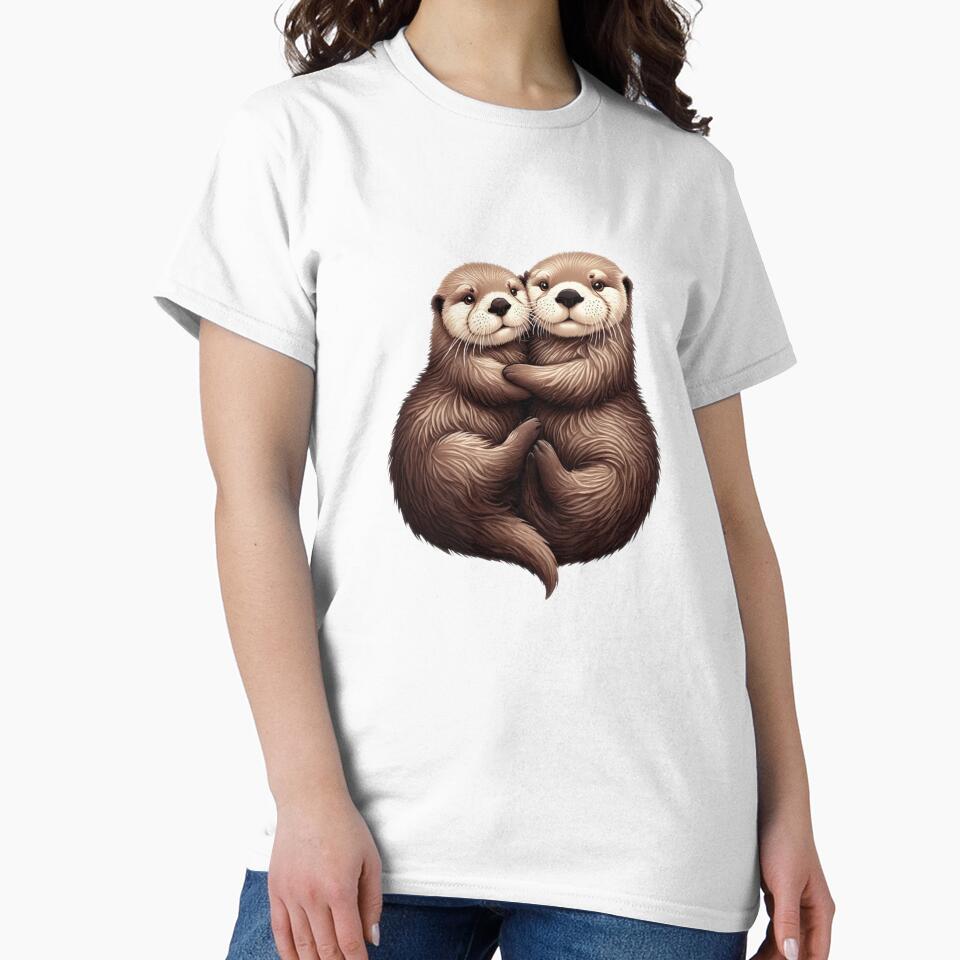Significant Otters Sticker | Cute Otters Cuddling | Funny Animal Pun Gift for Couples, Anniversaries &... (Image 2)