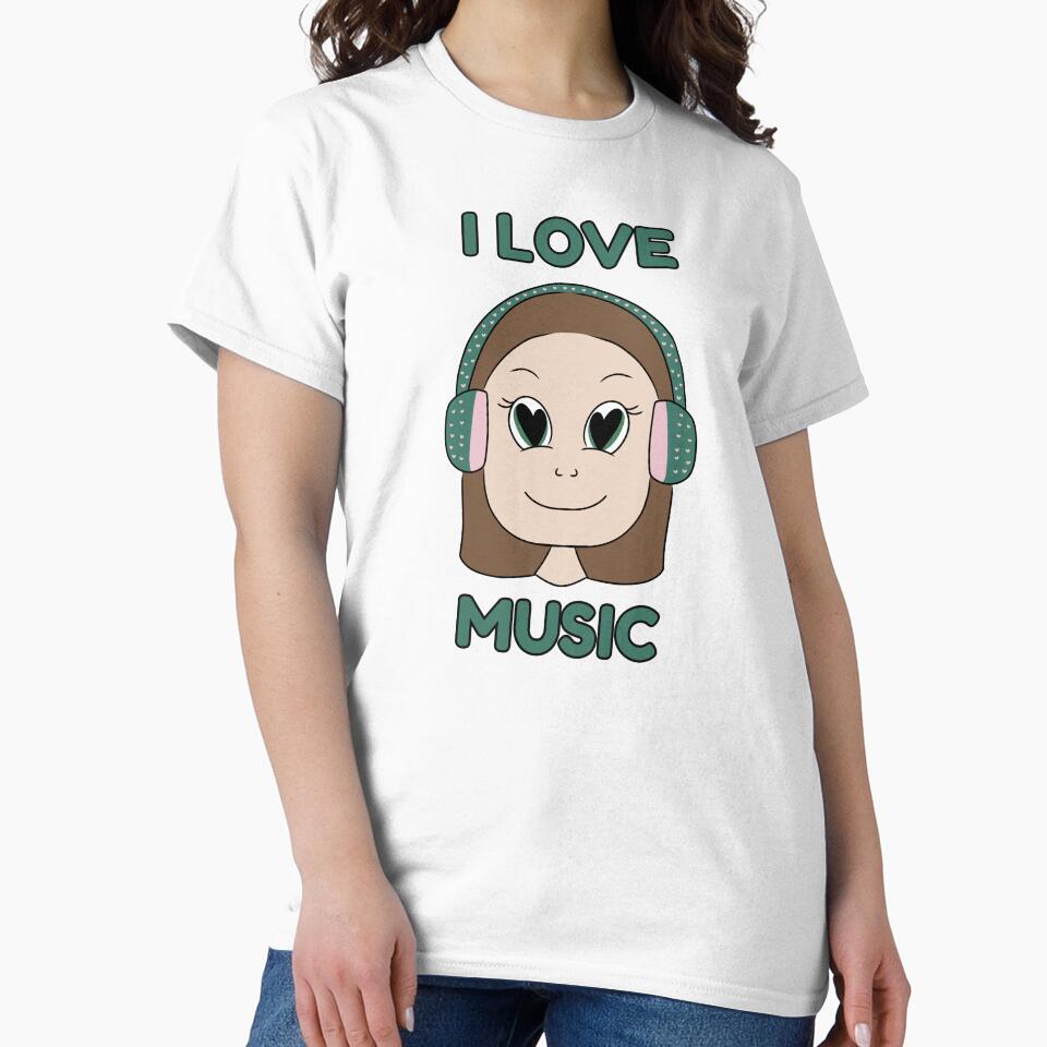 I LOVE MUSIC by HugSomeNettles T-Shirts, Hoodie, Sweatshirt | BlankRebels.com (Image 2)