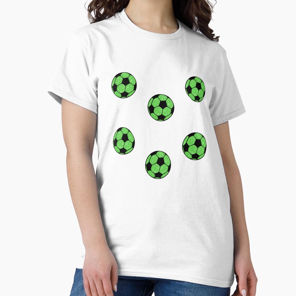 Green Preppy Glitter Soccer Ball Set Pack by wonderxwander