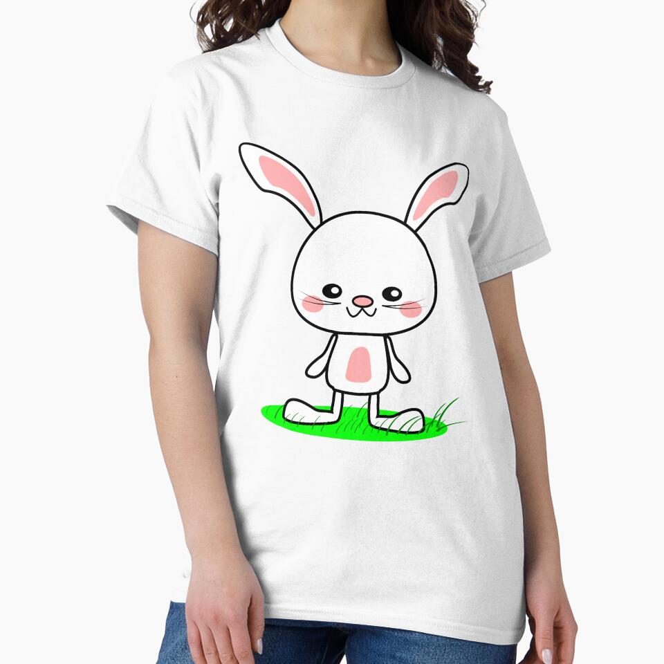 Kawaii White Bunny Rabbit T-Shirts, Hoodie, Sweatshirt