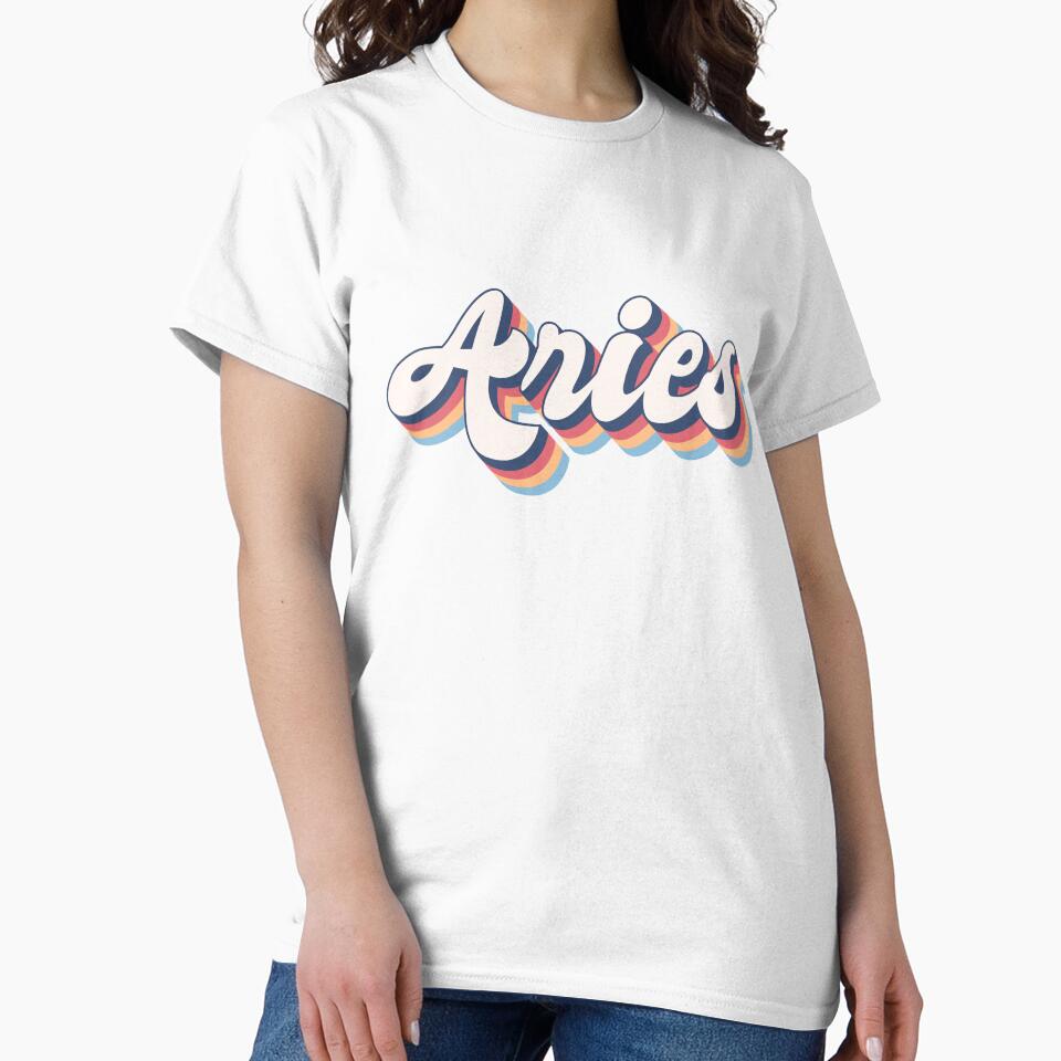 Aries - Zodiac Horoscope Word in Vintage font by Haygoodies T-Shirts, Hoodie, Sweatshirt | BlankRebels.com (Image 2)