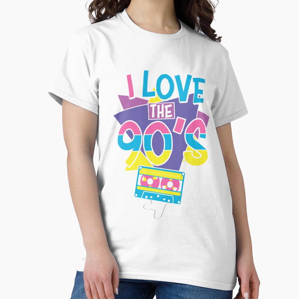 Retro Old Vintage Design I Love 90s Generation by avinigav T-Shirts, Hoodie, Sweatshirt | BlankRebels.com (Image 2)