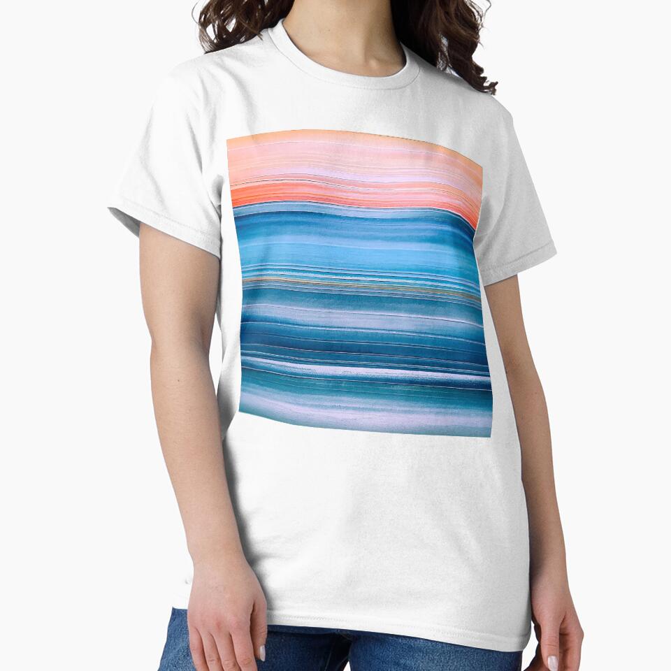 Tropical Sunrise Over Crystal Blue Ocean Abstract Art by DEC02 T-Shirts, Hoodie, Sweatshirt | BlankRebels.com (Image 2)