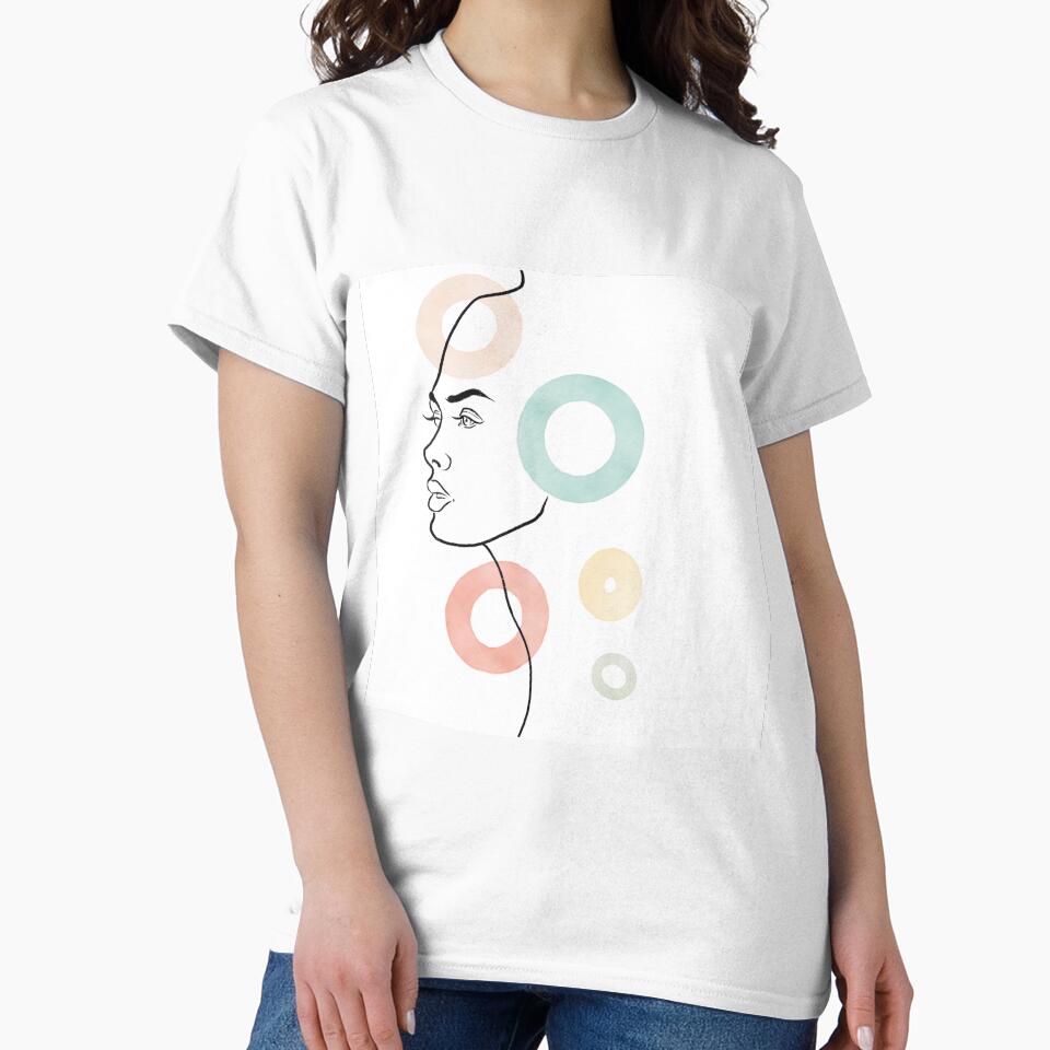 Female line portrait digital illustration by Bonheurem T-Shirts, Hoodie, Sweatshirt | BlankRebels.com (Image 2)