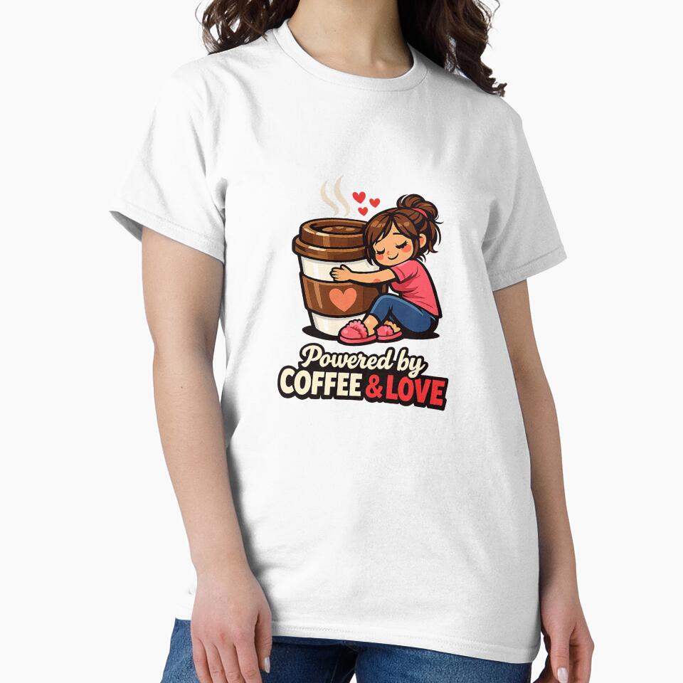 Powered Coffee & Love – Mom Life Art Mother’S Day T-Shirts, Hoodie, Sweatshirt