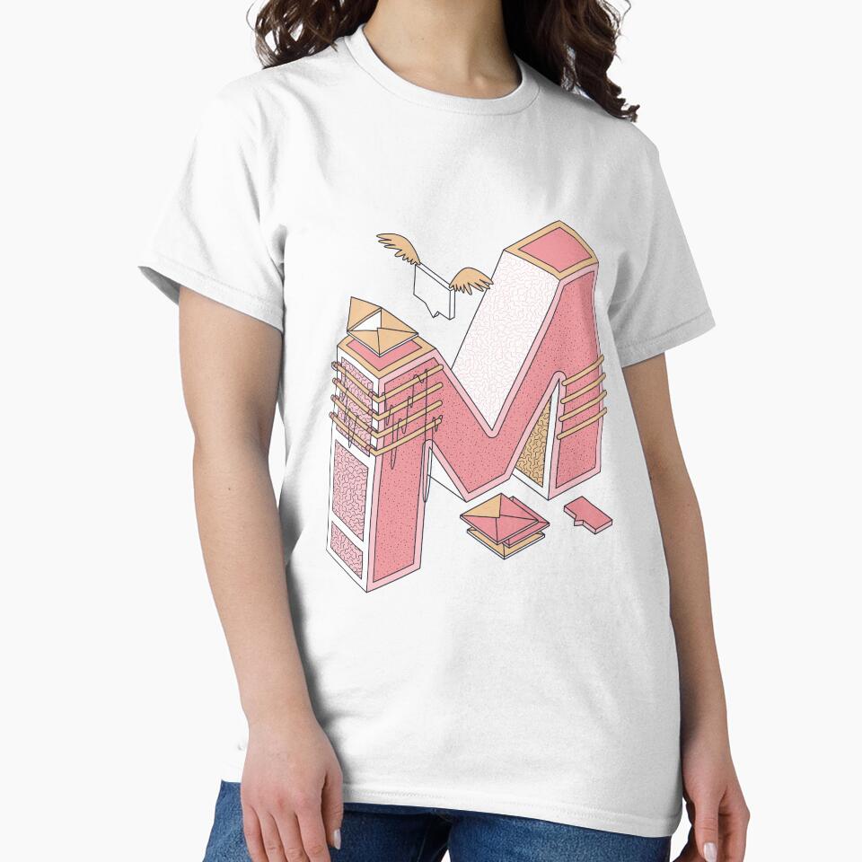 Pastel Retro Letter M by CynthSky T-Shirts, Hoodie, Sweatshirt | BlankRebels.com (Image 2)