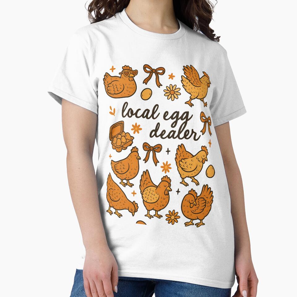 Local Egg Dealer, Chicken, Hand Drawn Doodle Design, Coquette, Farmer, Minimalist by DesignDenDo ⭐⭐⭐⭐⭐... (Image 2)