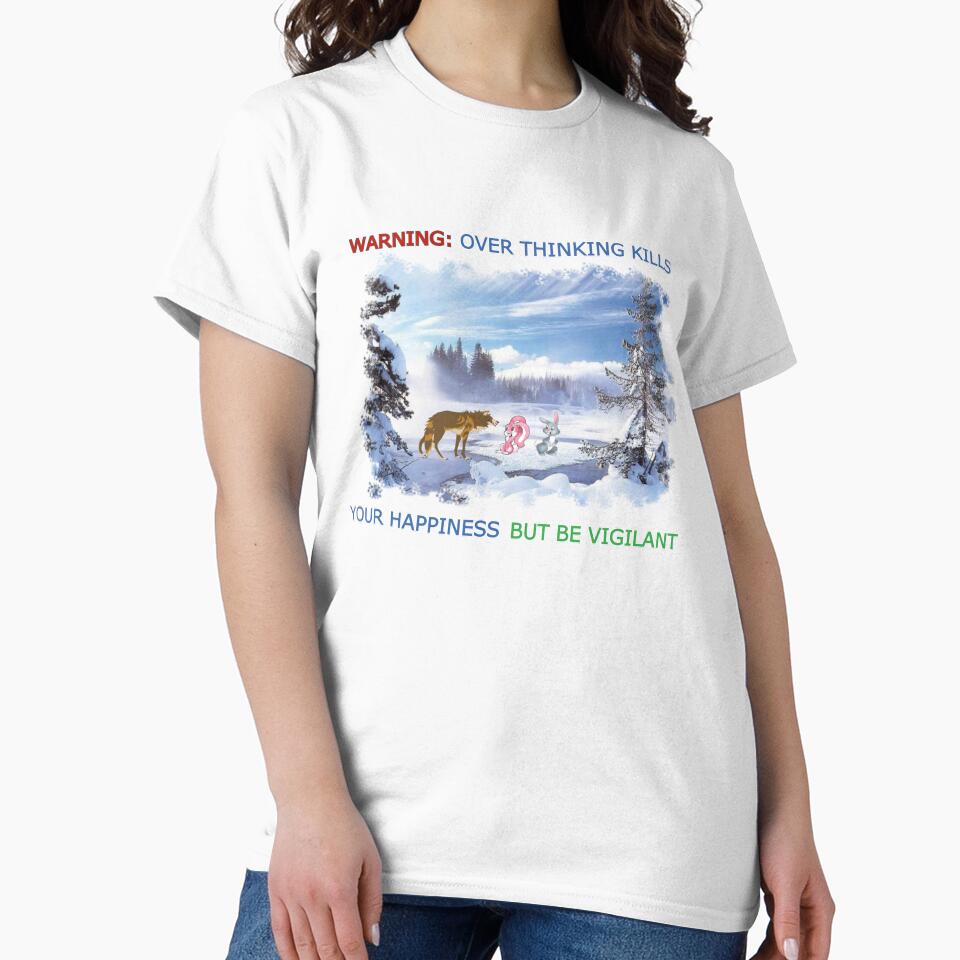 Warning Overthinking Kills Your Happiness by ArtCollectables T-Shirts, Hoodie, Sweatshirt | BlankRebels.com (Image 2)