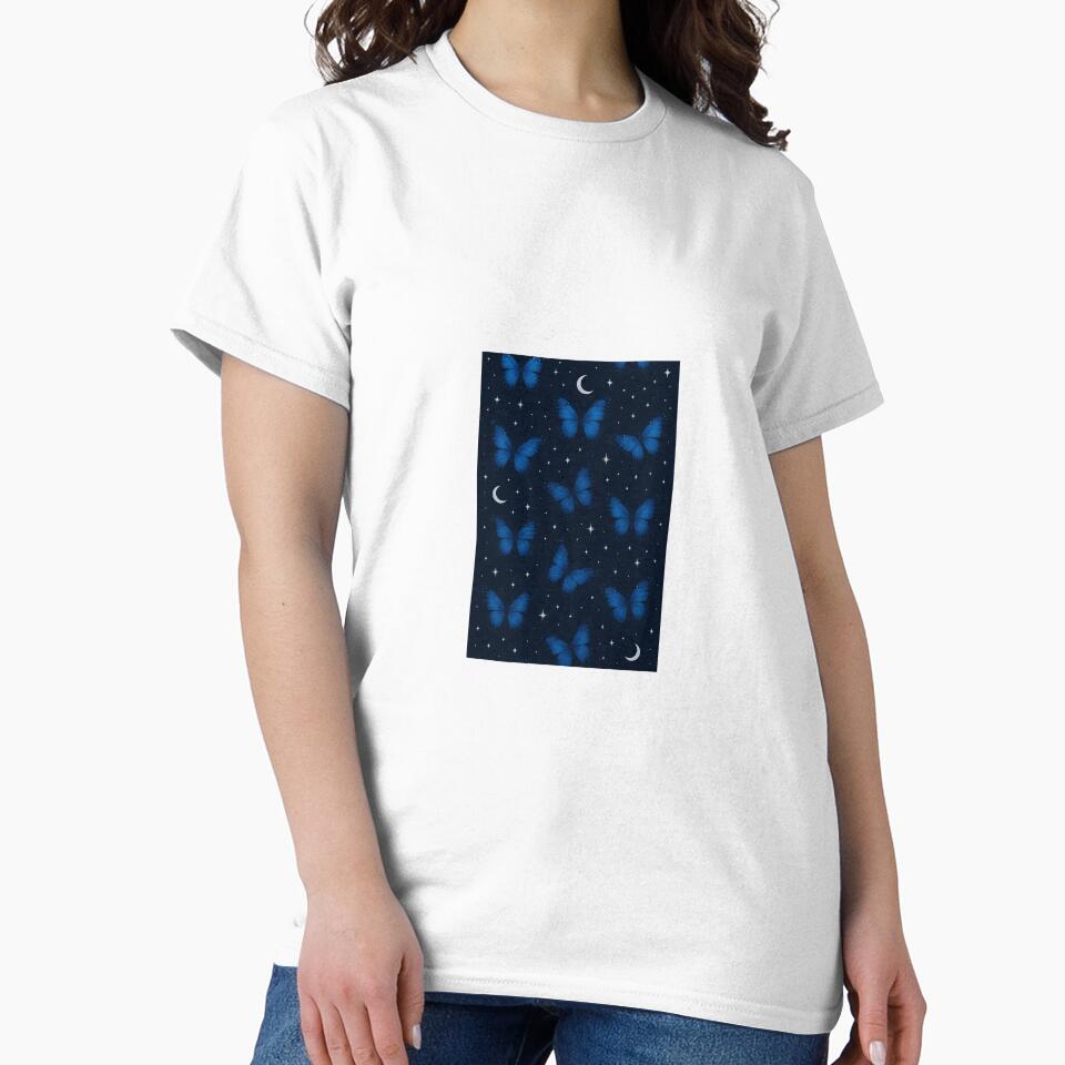 Midnight Butterflies & Moons – Seamless Phone Case Pattern by SoftWavesStudio T-Shirts, Hoodie, Sweatshirt (Image 2)