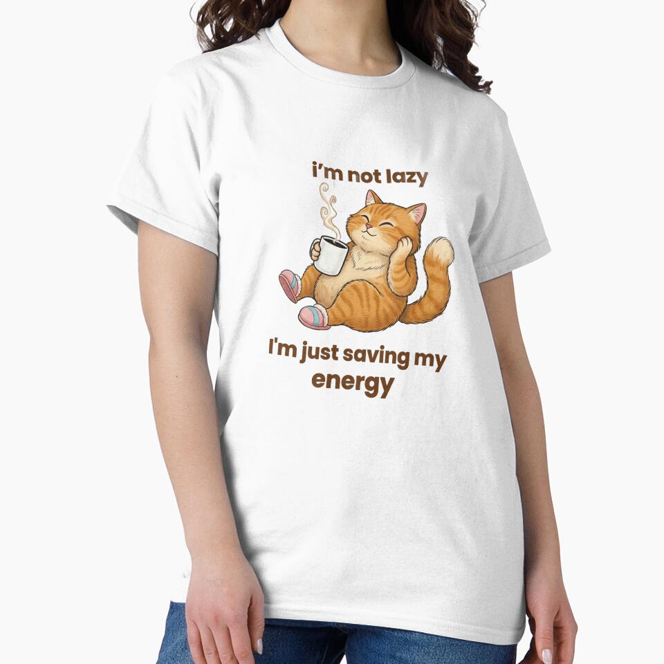 Lazy Ginger Cat Saving Energy by Ginger cat T-Shirts, Hoodie, Sweatshirt | BlankRebels.com (Image 2)