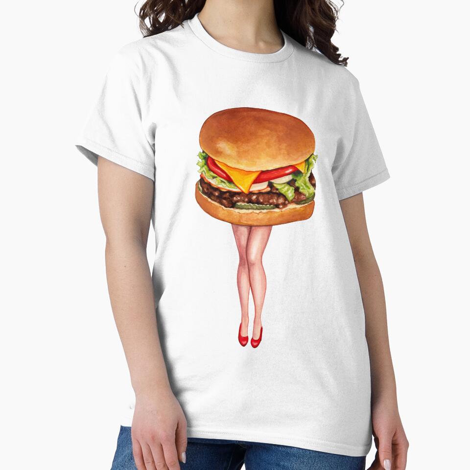 Cheeseburger Pin-Up by Kelly  Gilleran T-Shirts, Hoodie, Sweatshirt | BlankRebels.com (Image 2)