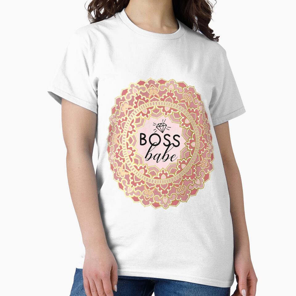 Boss Babe Mandala by gulmohars T-Shirts, Hoodie, Sweatshirt | BlankRebels.com (Image 2)