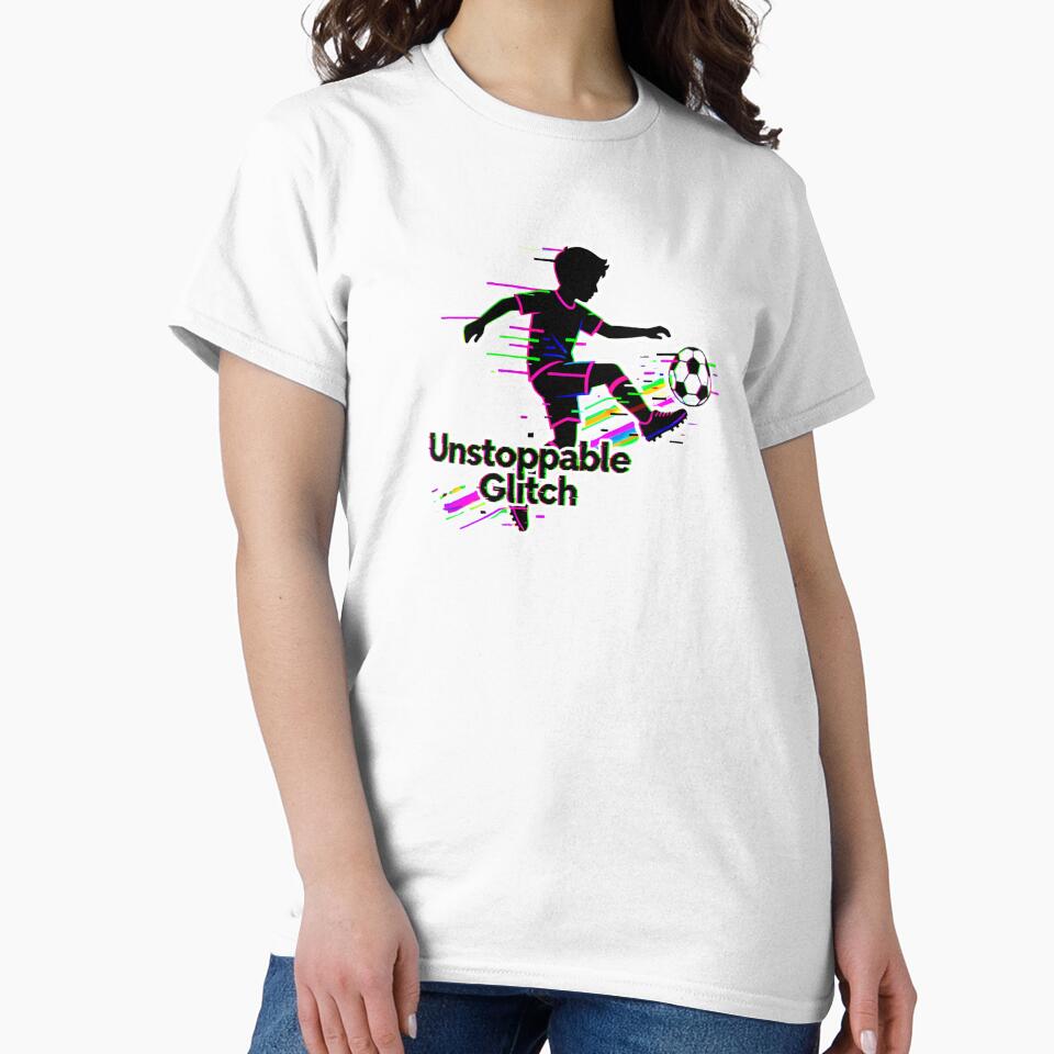 Unstoppable Glitch Soccer Player Digital Art by SplashTastic
