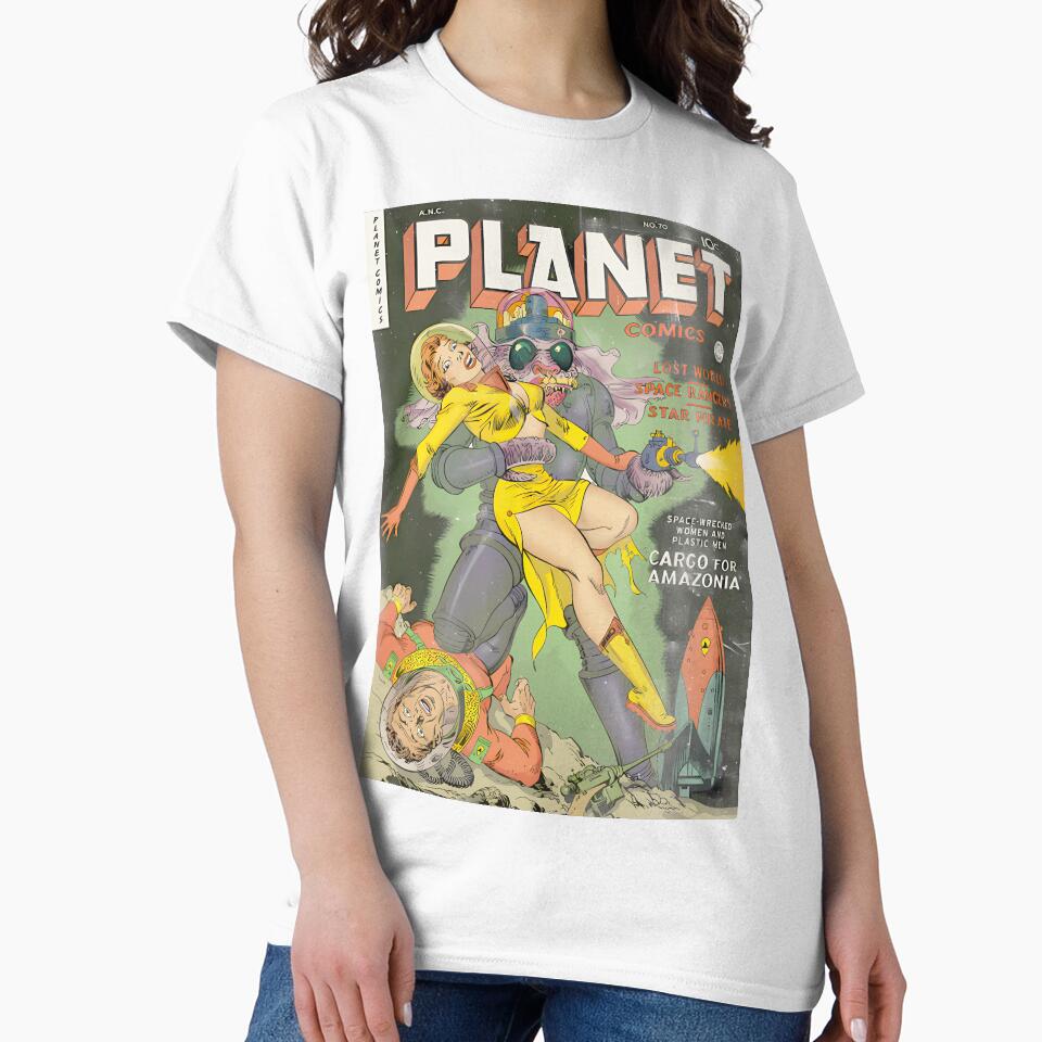 Planet Comics Cover Tshirt by metaphoredesign Hoodie, Sweatshirt | BlankRebels.com (Image 2)