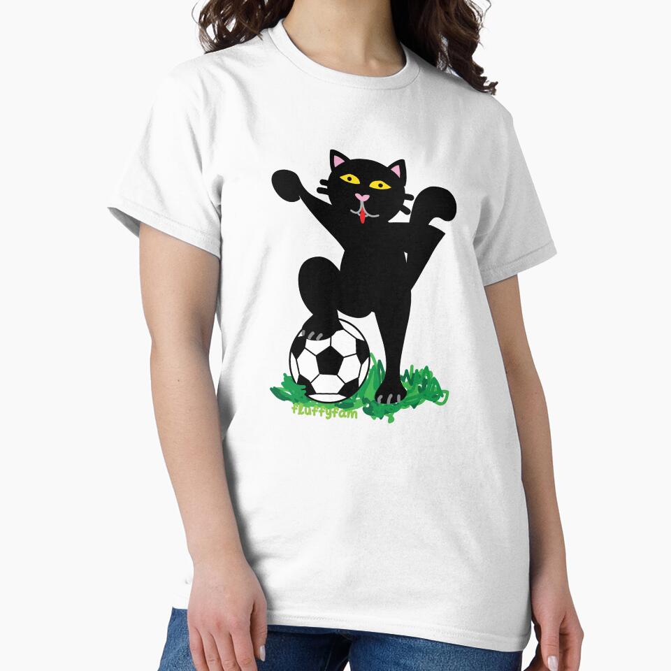Soccer player black cat by fluffyfamcraft