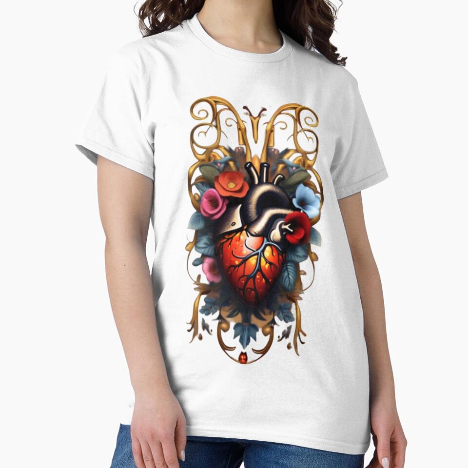 Coração Floral Cyberpunk Cyberpunk Floral Heart by DarksKings5000 T-Shirts, Hoodie, Sweatshirt | BlankRebels.com (Image 2)