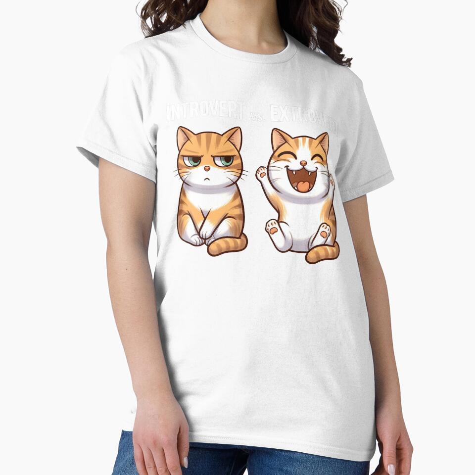 Introvert vs. Extrovert Funny Cat by williebizmerch