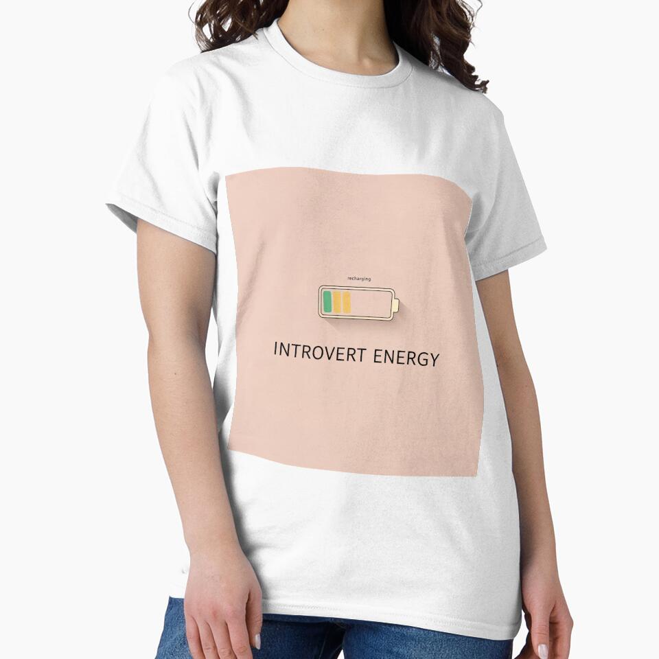 Funny Introvert Energy Shirt | Recharge Mode Minimalist Design by Collision19 Hoodie, Sweatshirt | BlankRebels.com (Image 2)