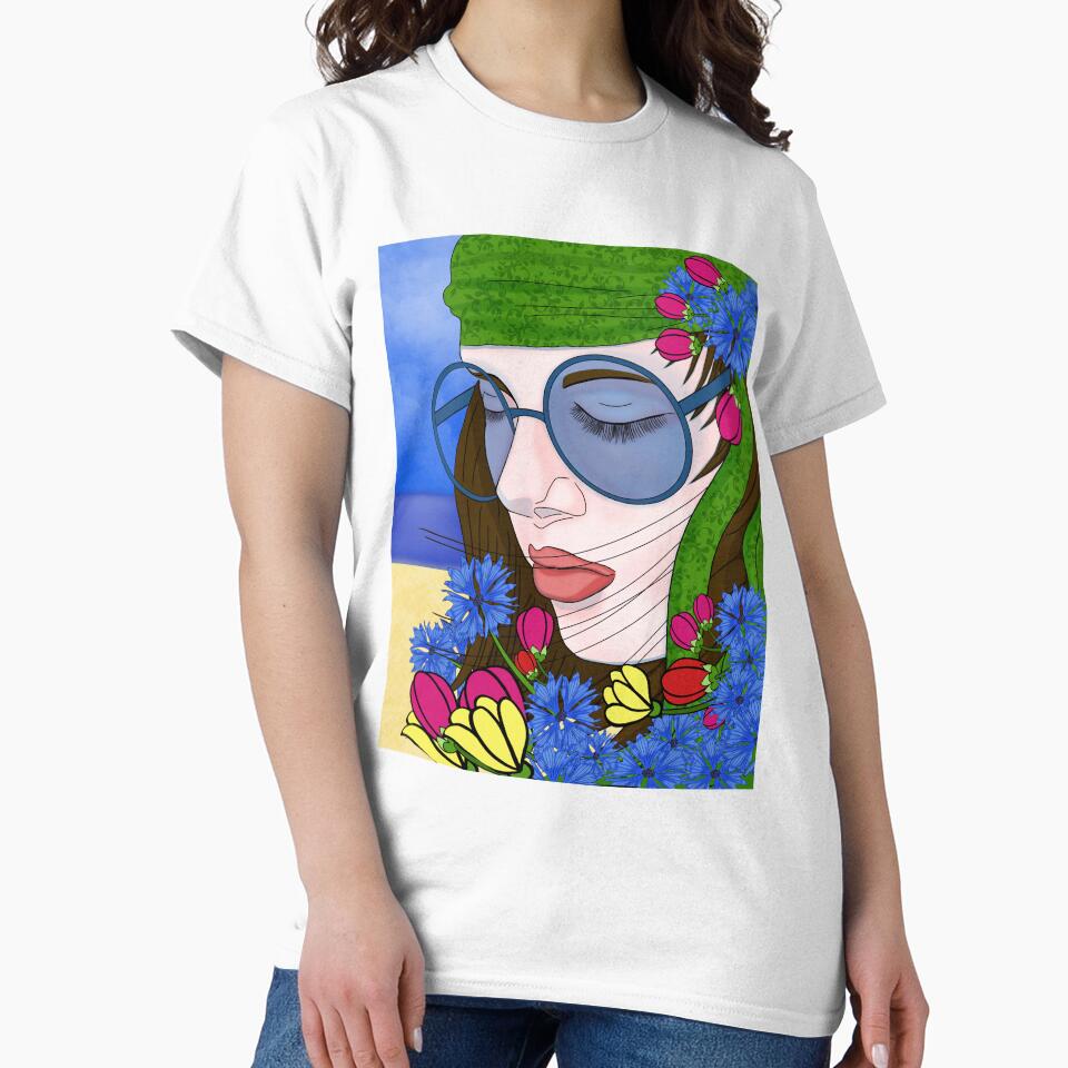 Hippie girl near the sea by KateQR T-Shirts, Hoodie, Sweatshirt | BlankRebels.com (Image 2)