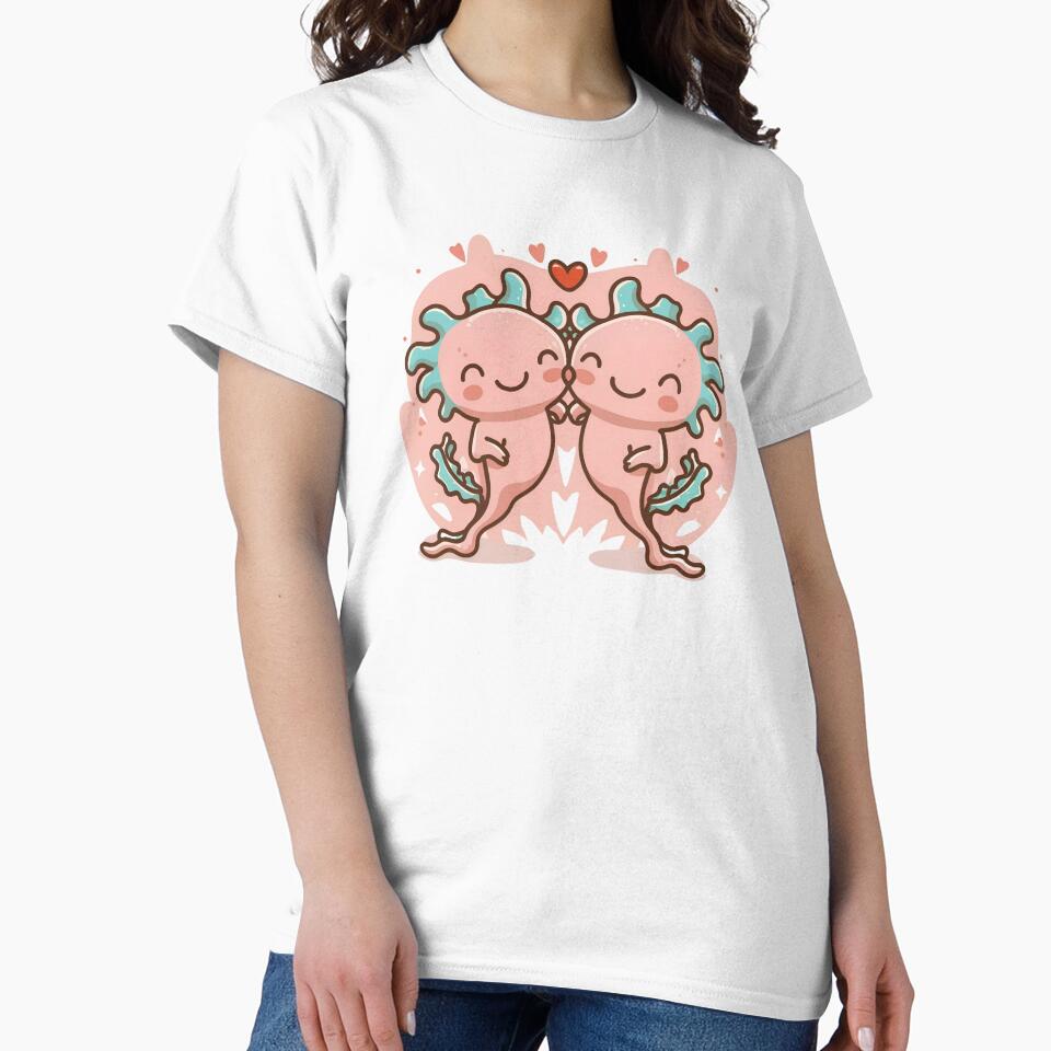 Cute Axolotl Couple by Itsheartshop T-Shirts, Hoodie, Sweatshirt | BlankRebels.com (Image 2)