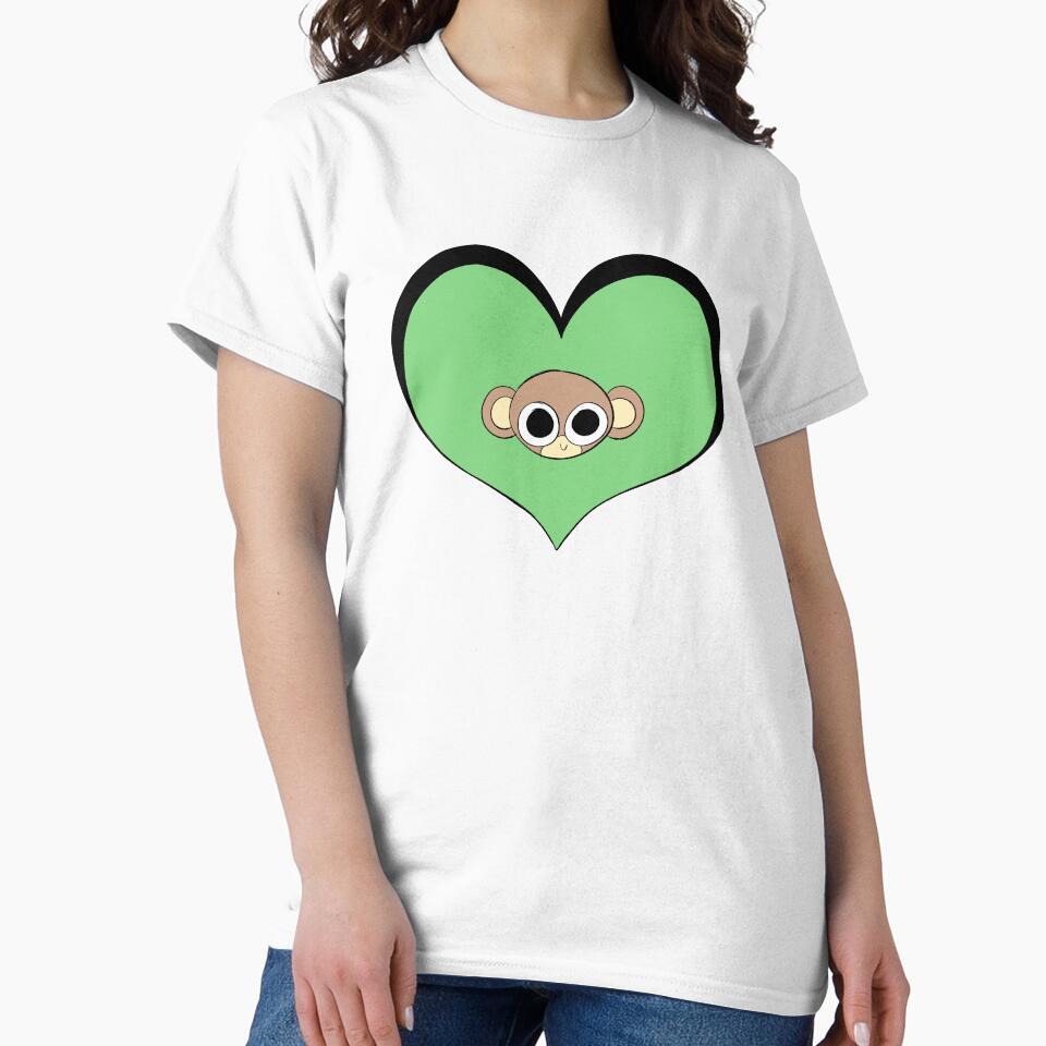 Heart Animals (monkey) by gross-girl99 T-Shirts, Hoodie, Sweatshirt | BlankRebels.com (Image 2)