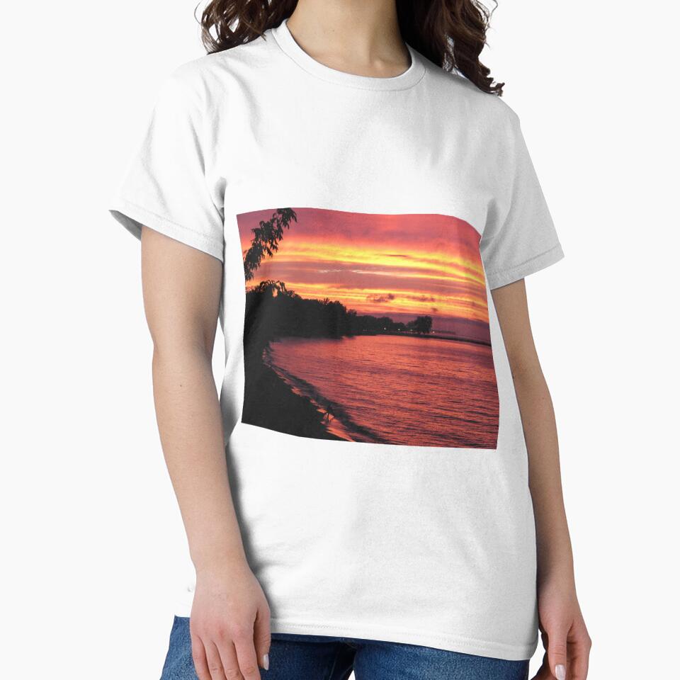 Lake Ontario Sunset by Janet  Wagner T-Shirts, Hoodie, Sweatshirt | BlankRebels.com (Image 2)