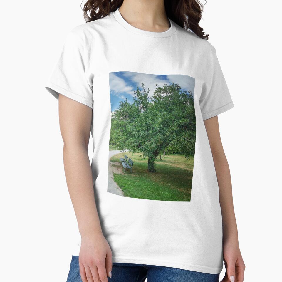 Park Green Tree Grass Sky Relax Bench by eleonoraingrid T-Shirts, Hoodie, Sweatshirt | BlankRebels.com (Image 2)