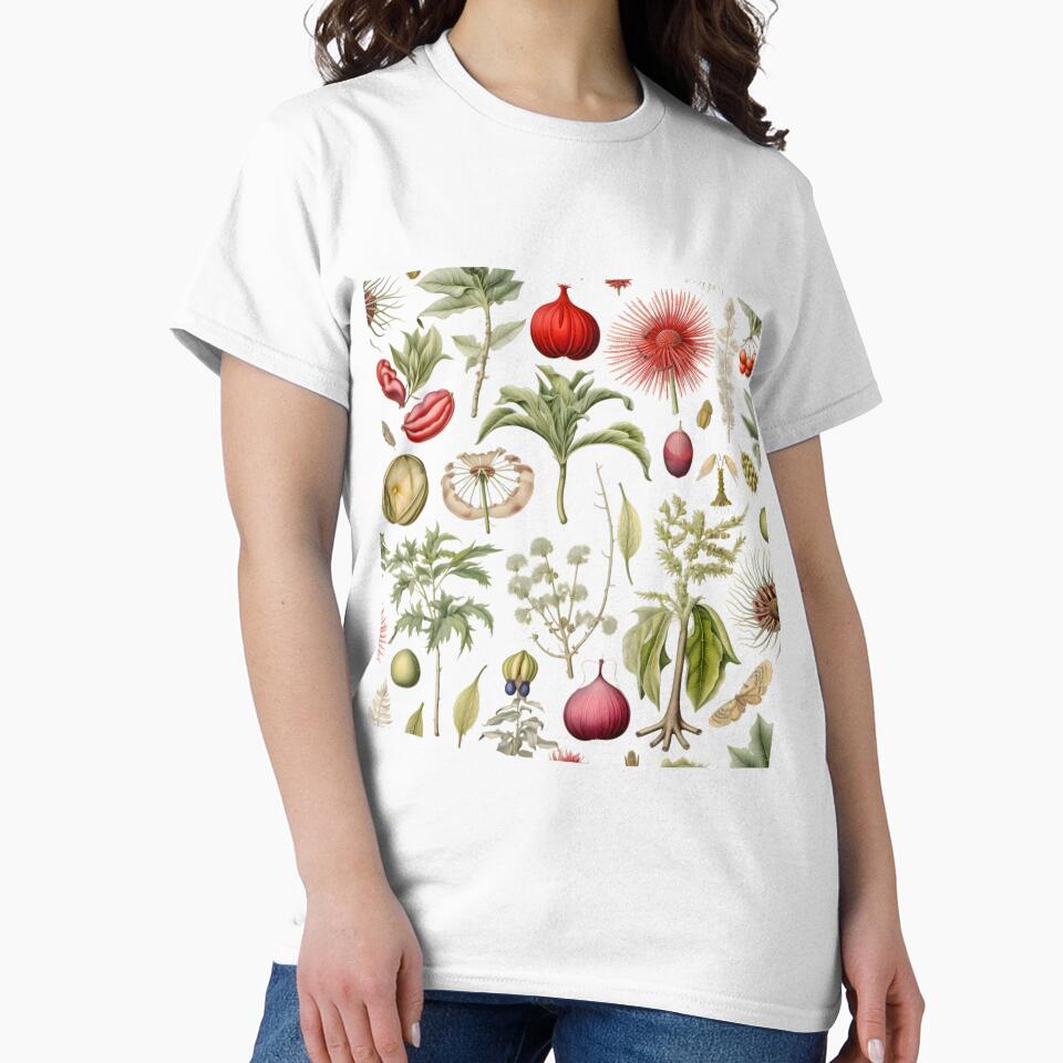 My Secret Garden II. - Vintage Botanical Flower Illustration by CowBonBon T-Shirts, Hoodie, Sweatshirt (Image 2)