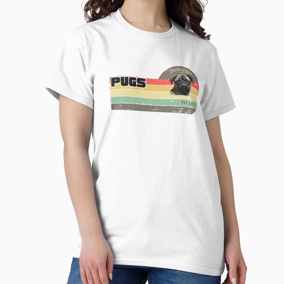 Pug Badge Shirt – Retro Dog Lover Design  EST 2025 by PugsRus Hoodie, Sweatshirt | BlankRebels.com (Image 2)