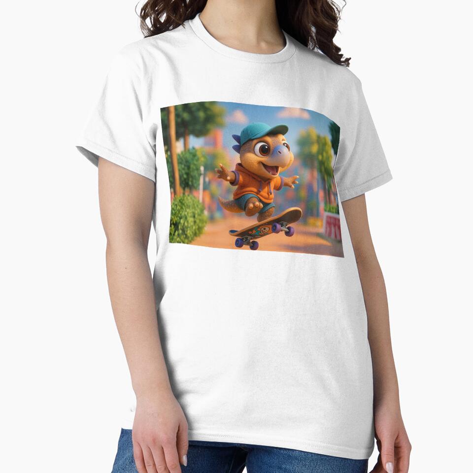 Skater Psittacosaurus by Sillytoe T-Shirts, Hoodie, Sweatshirt | BlankRebels.com (Image 2)