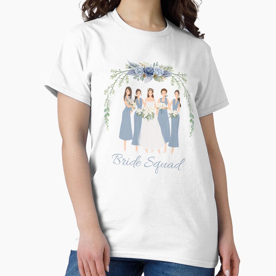 bride squad floral elegant by mariana83 T-Shirts, Hoodie, Sweatshirt | BlankRebels.com (Image 2)