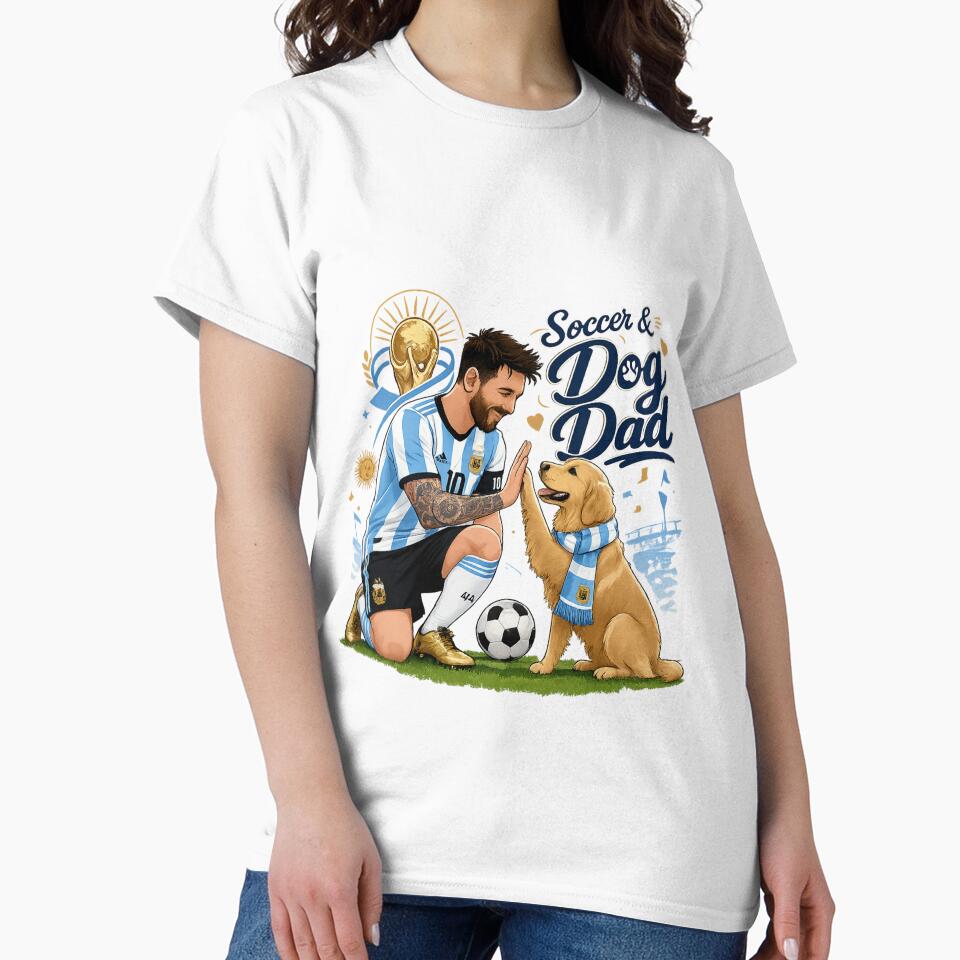 Messi Argentina Golden Retriever Dog Dad Kawaii World Cup 2026 by Ashley critters