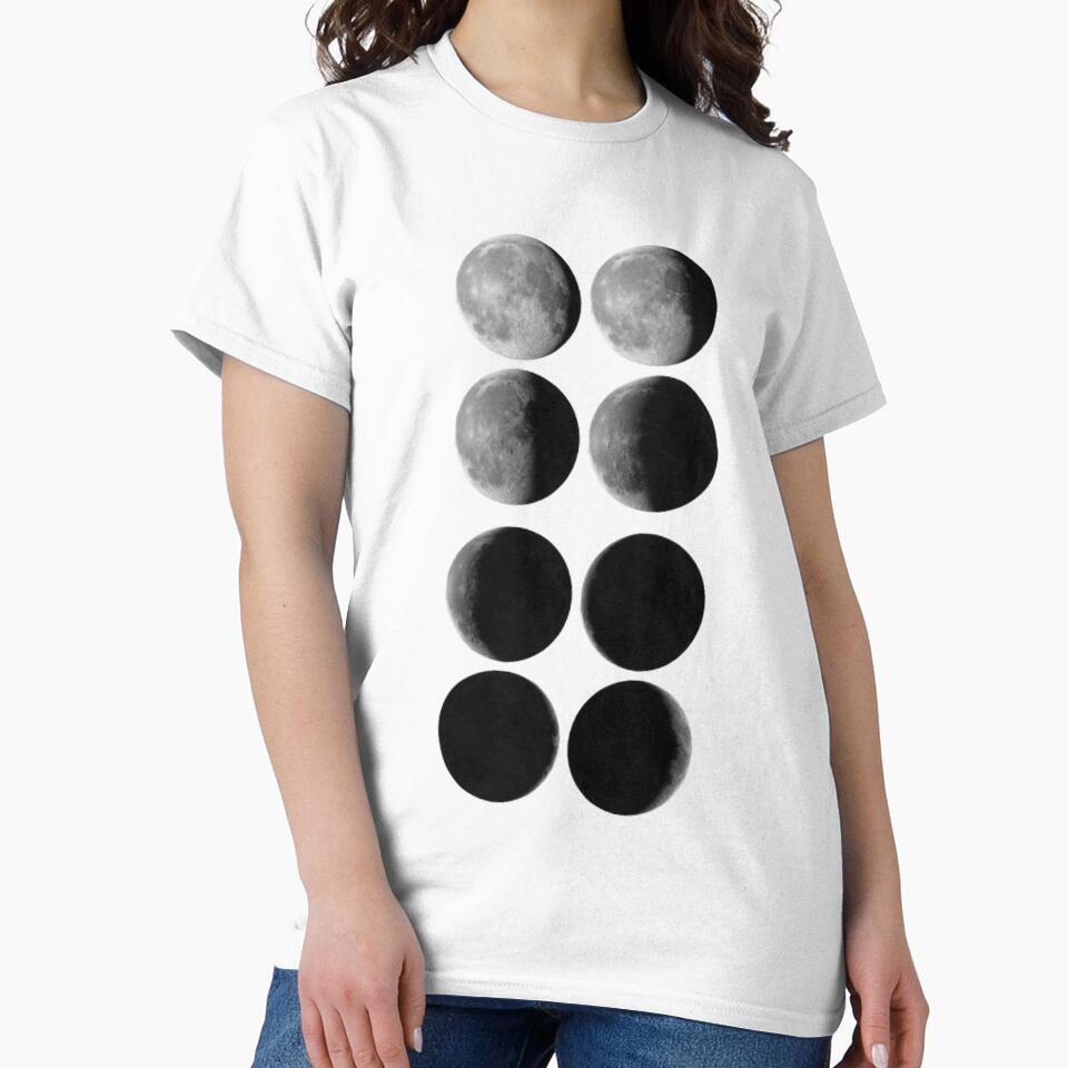 Moon phase realistic night moon by Kawabijutsu21 T-Shirts, Hoodie, Sweatshirt | BlankRebels.com (Image 2)