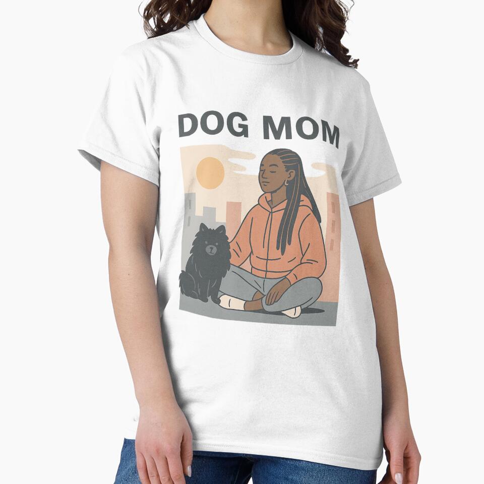 Dog Mom Shirt – Black Women & Their Dogs – Urban Style Pet Lover Tee by Admoore7 Hoodie, Sweatshirt (Image 2)