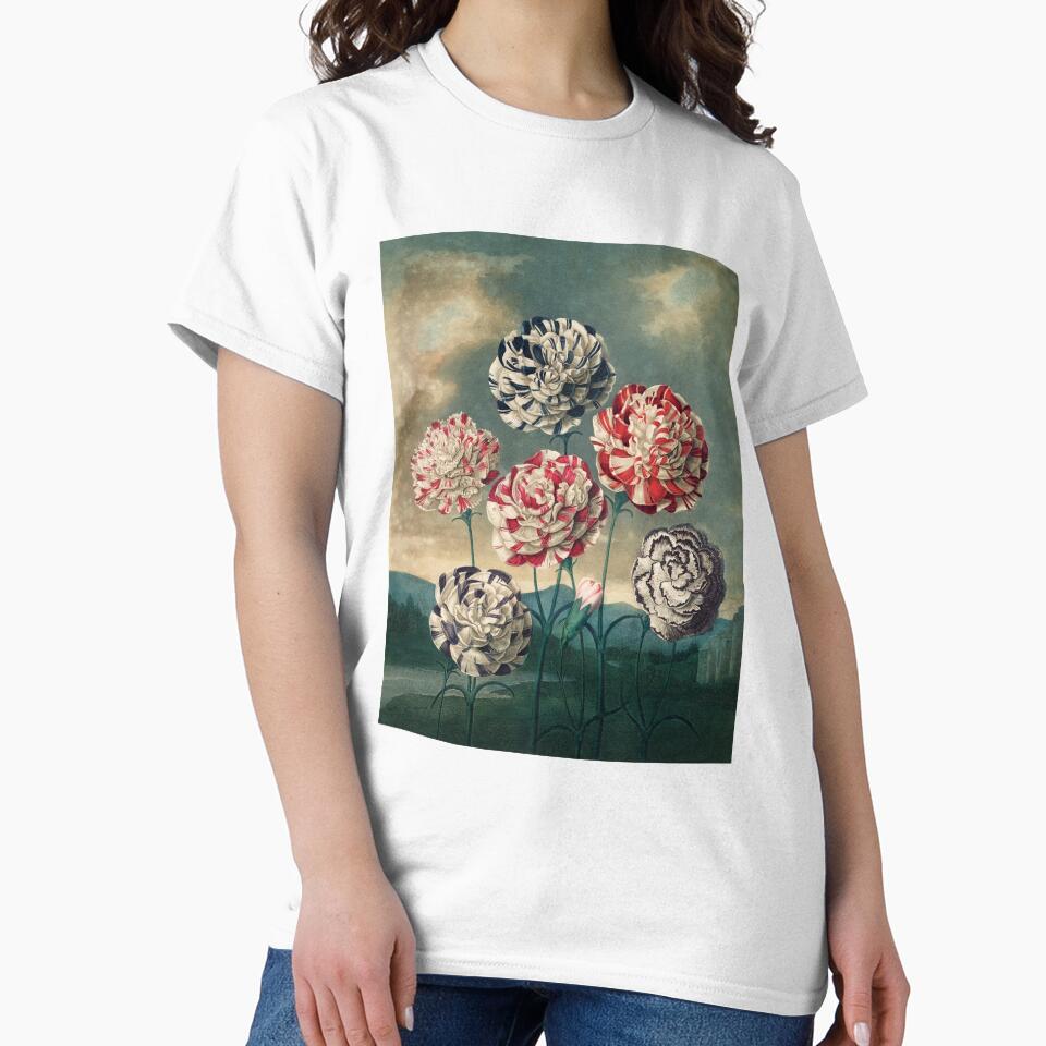 Vintage Botanical Painting A Group of Carnations by Robert John Thornton by InnerCitadel T-Shirts, Hoodie,... (Image 2)