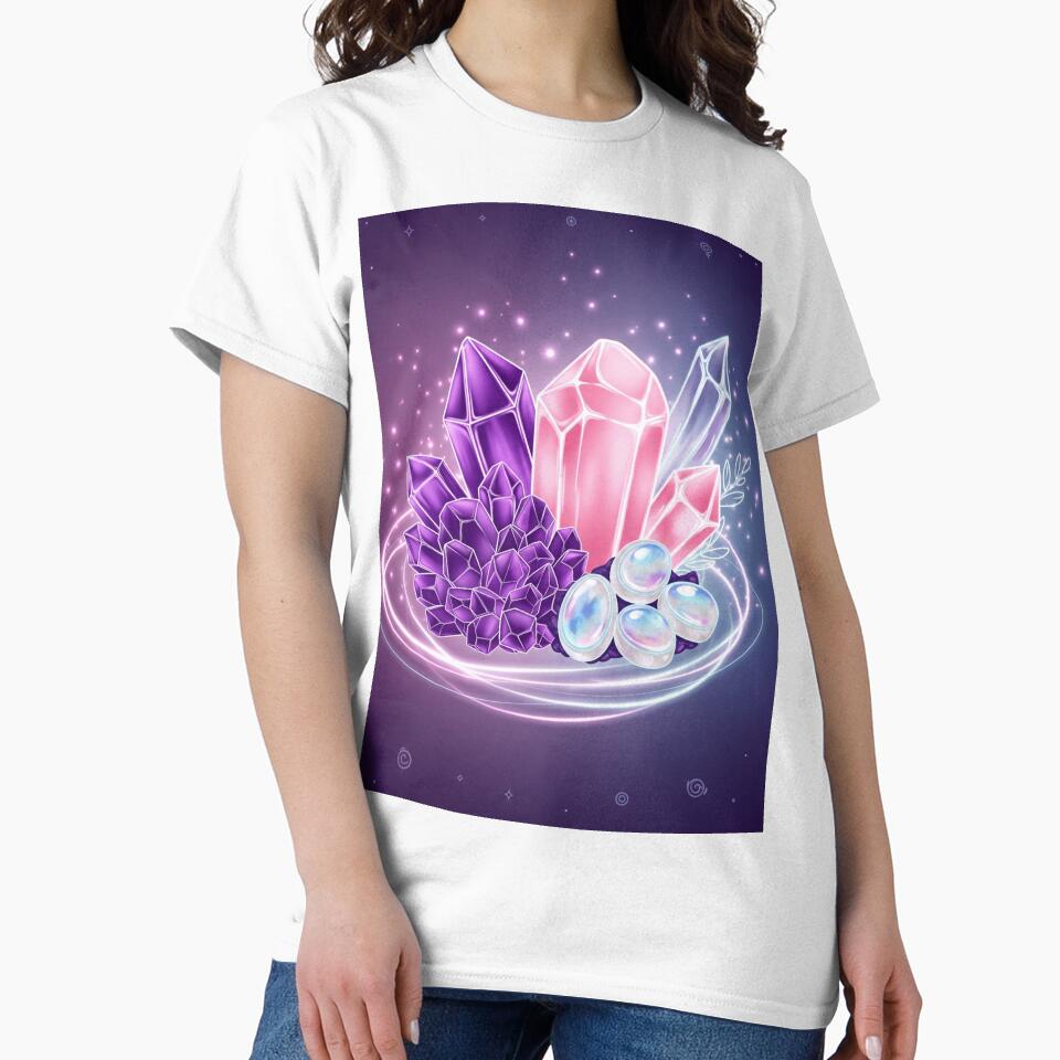Crystal Magic – Mystical Gemstone Glow by Katji01 T-Shirts, Hoodie, Sweatshirt | BlankRebels.com (Image 2)