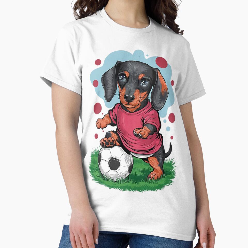 Dachshund Puppy Soccer Player by likbatonboot