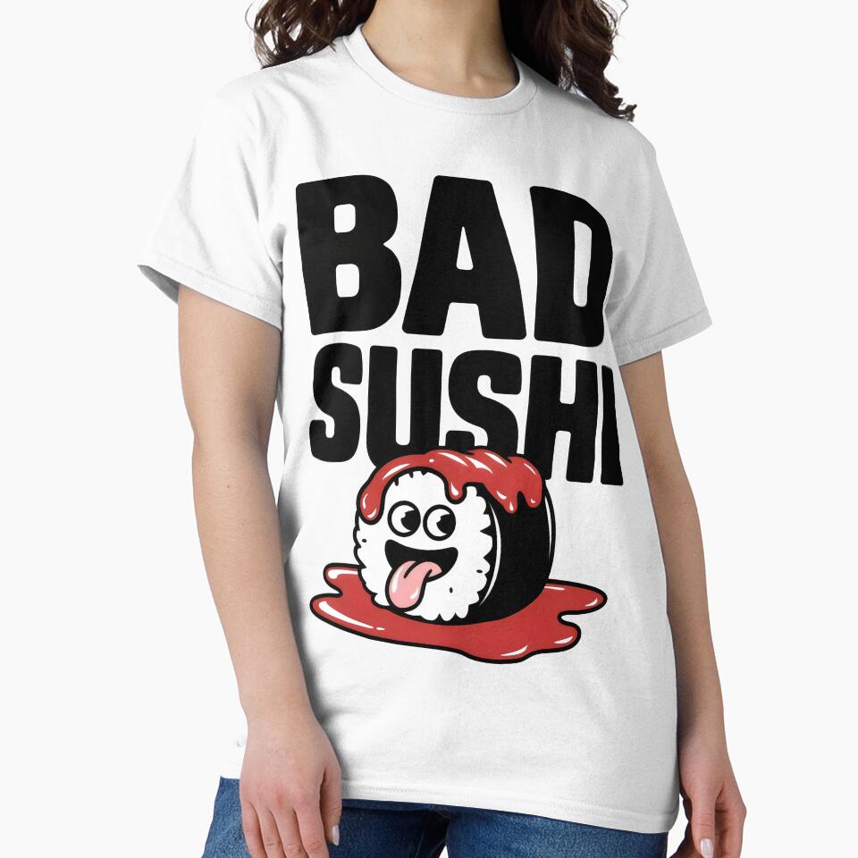Bad Sushi - Cute Kawaii Sushi with Sauce by Prime-Studio T-Shirts, Hoodie, Sweatshirt | BlankRebels.com (Image 2)