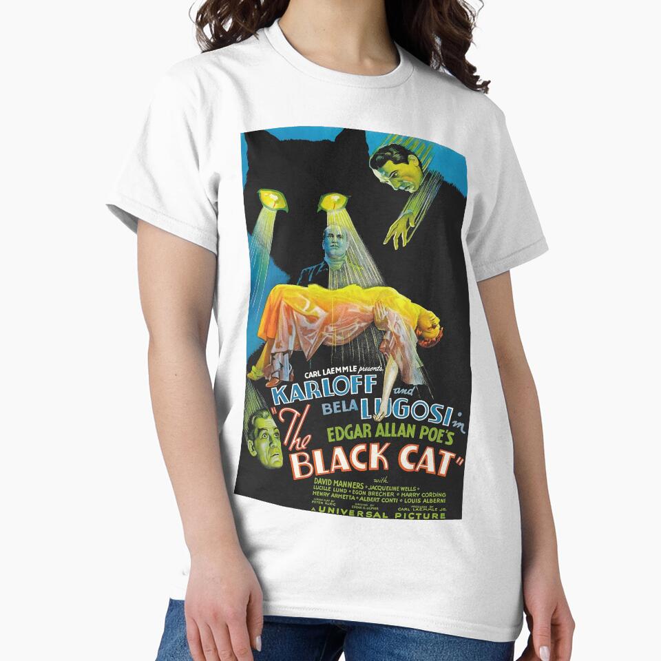 The Black Cat (1934) Vintage Movie Poster by rasmoberreg T-Shirts, Hoodie, Sweatshirt | BlankRebels.com (Image 2)