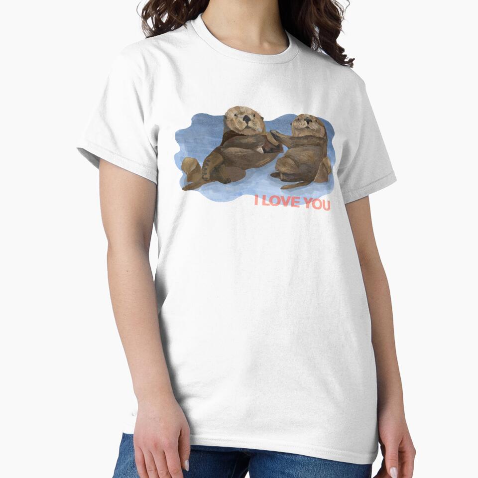 I love you otters holding hands by PeachCatDesigns T-Shirts, Hoodie, Sweatshirt | BlankRebels.com (Image 2)