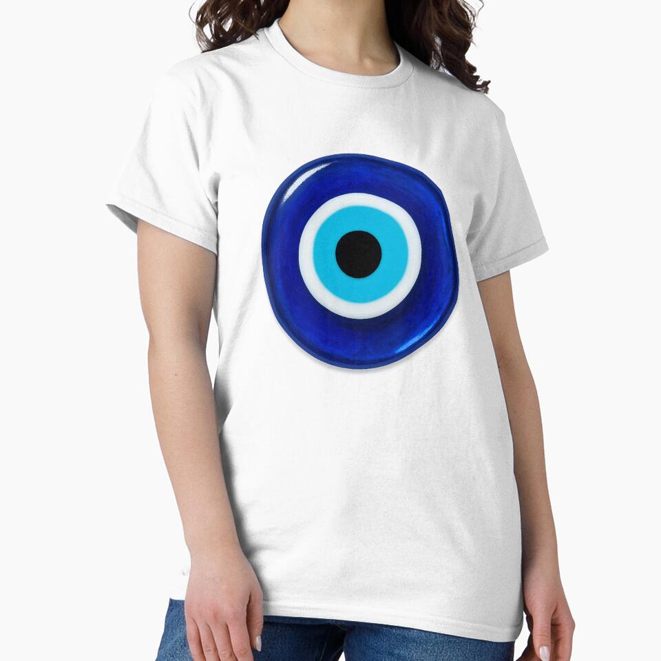 Classic Blue Evil Eye Amulet – Traditional Protection Charm by unique0703 T-Shirts, Hoodie, Sweatshirt (Image 2)