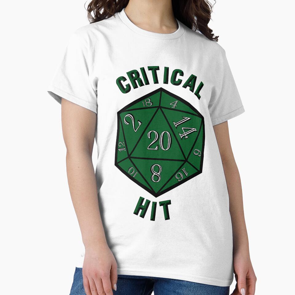 Critical Hit Dungeons and Dragons D20 Dice Green by Geek-Shack T-Shirts, Hoodie, Sweatshirt | BlankRebels.com (Image 2)