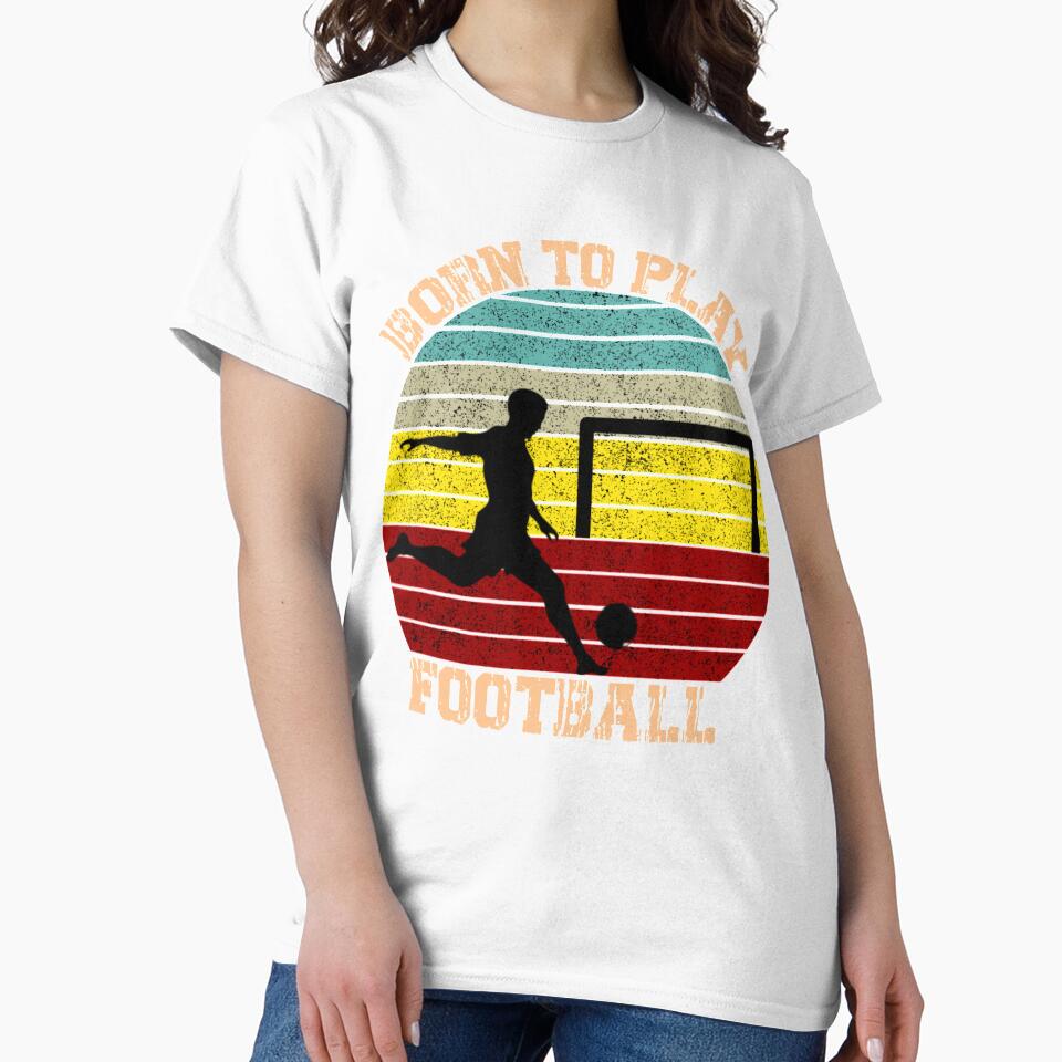 Born to play football retro sunset sticker by KGN  CREATIVITY
