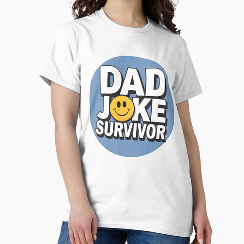"Dad Joke Survivor" Cute Smiley Face Design | Funny Father's Day Humor by MillennialVibe
