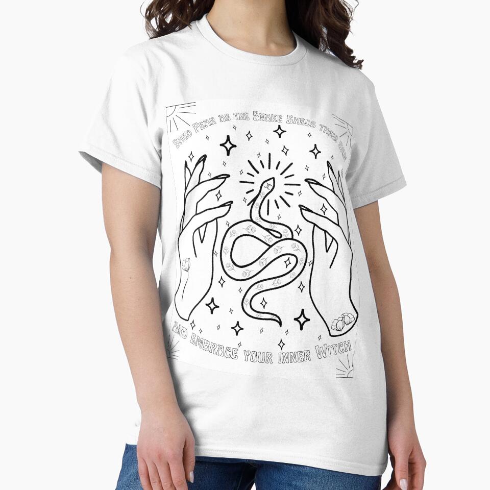 The Serpent - Shed Fear As The Snake Sheds Skin by LadyZodiac T-Shirts, Hoodie, Sweatshirt | BlankRebels.com (Image 2)