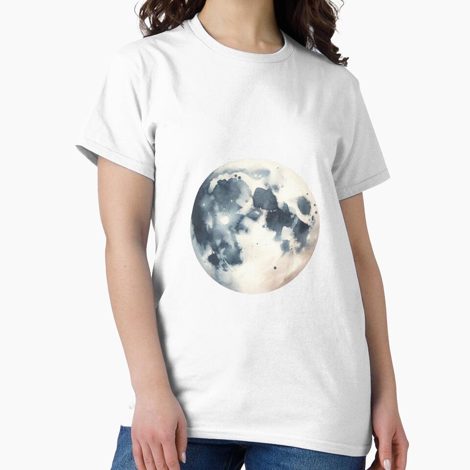 watercolor full moon phase by WindInMay T-Shirts, Hoodie, Sweatshirt | BlankRebels.com (Image 2)